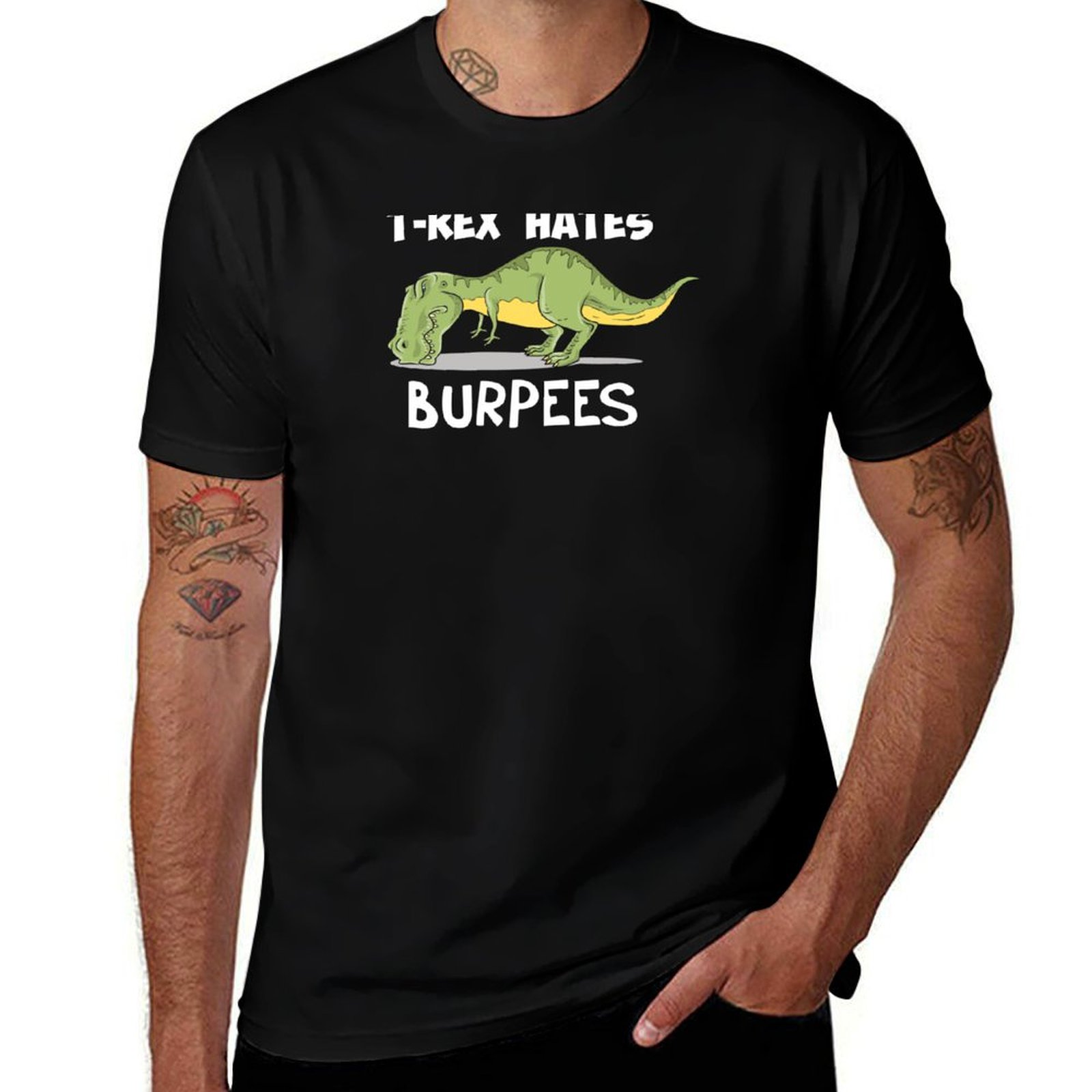 Crossfit Mayhem - Camiseta T-Rex Hates Burpees, camiseta con