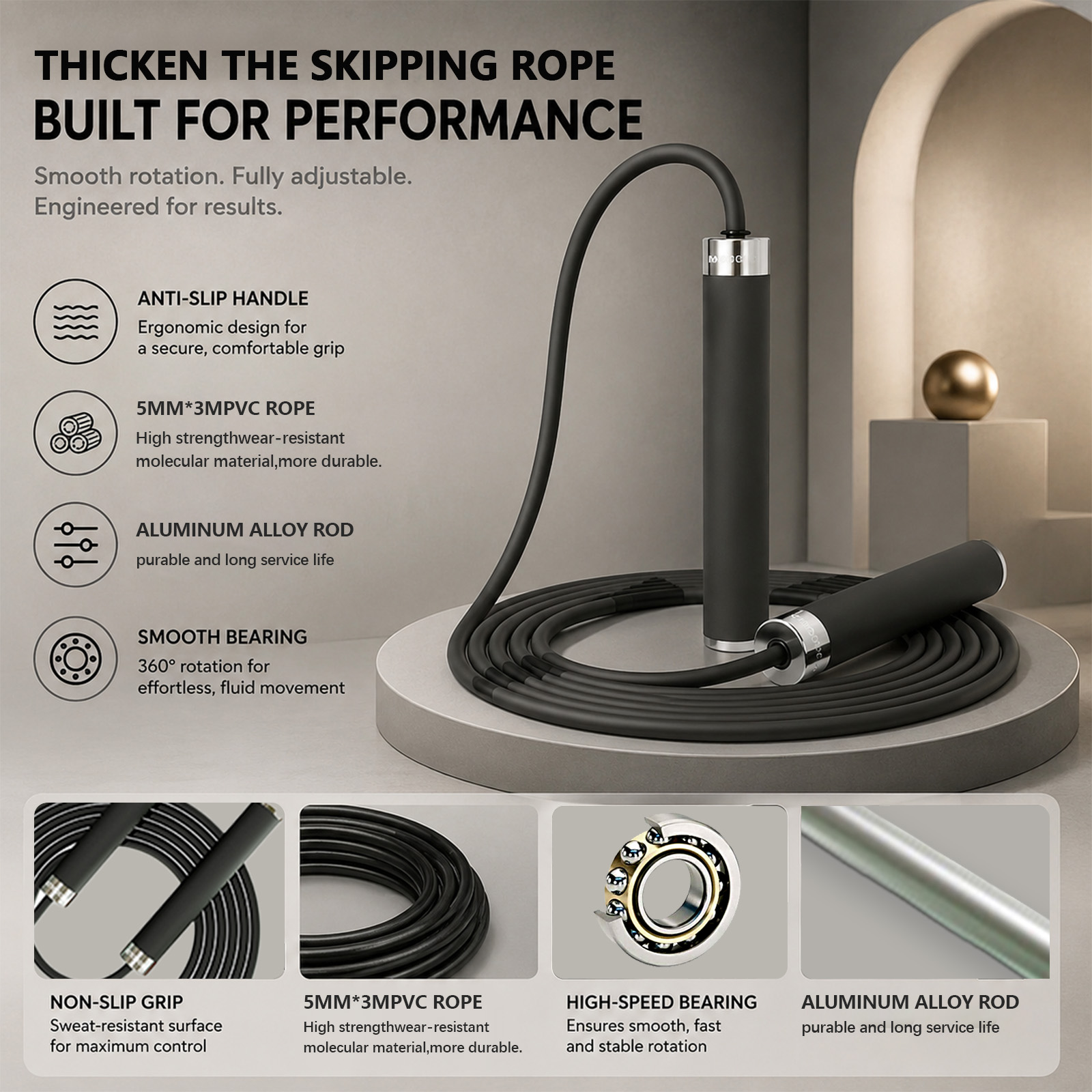 Cuerda de Saltar para Boxeo, E - Skipping Rope Pvc reseña y precio